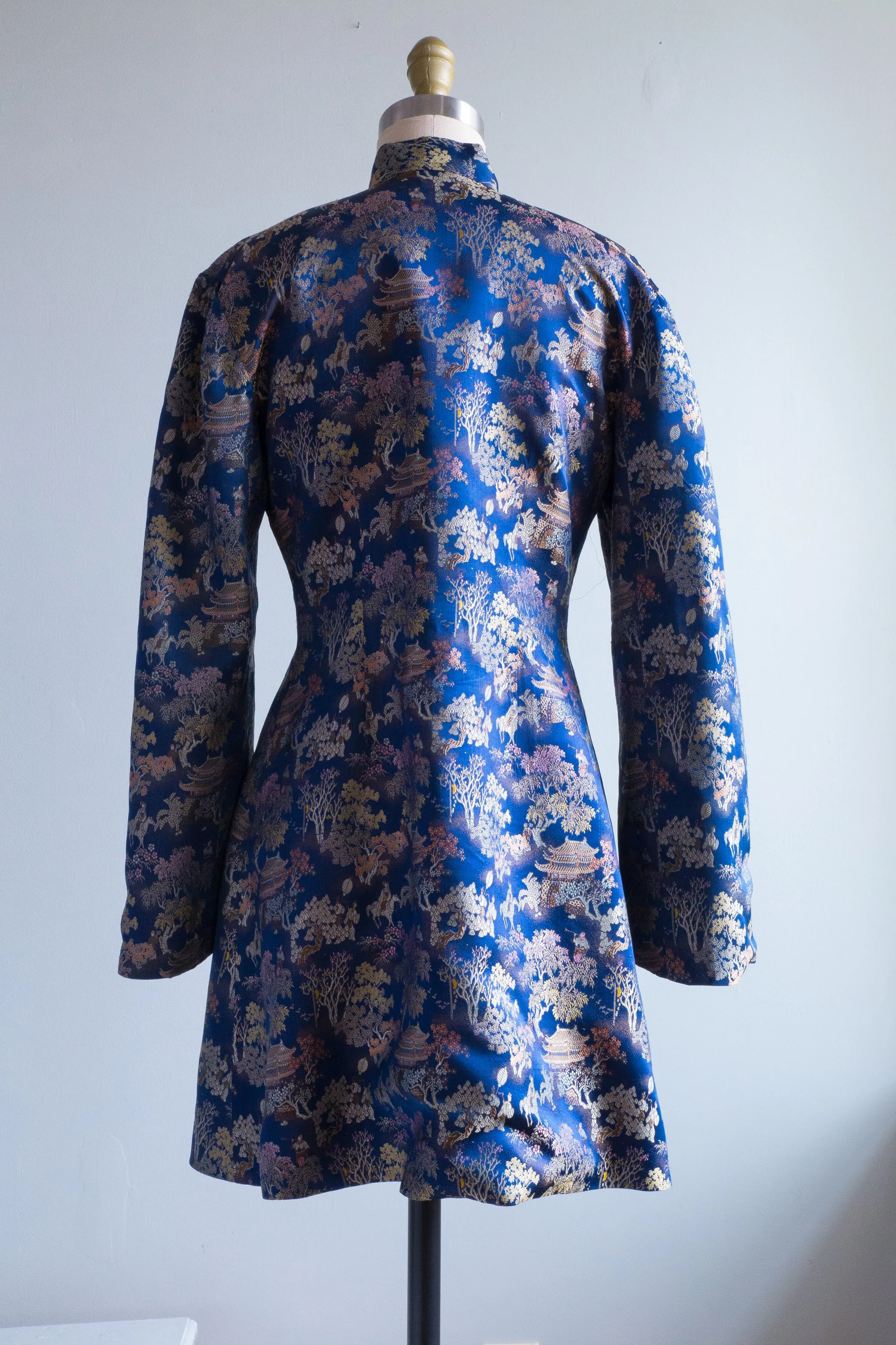 1940's Chinese Silk Loungewear Set With Jacket and Pants / Small