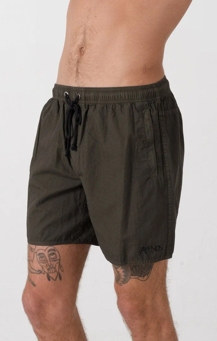 Afends Mens Baywatch - Milan - Elastic Waist Swim Shorts