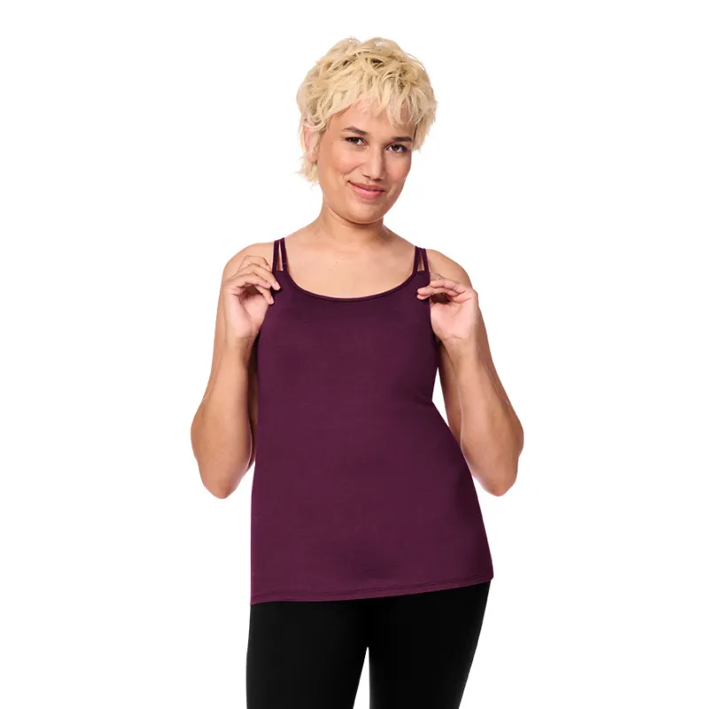 Amoena Valletta Mastectomy Tank Top Dark Berry