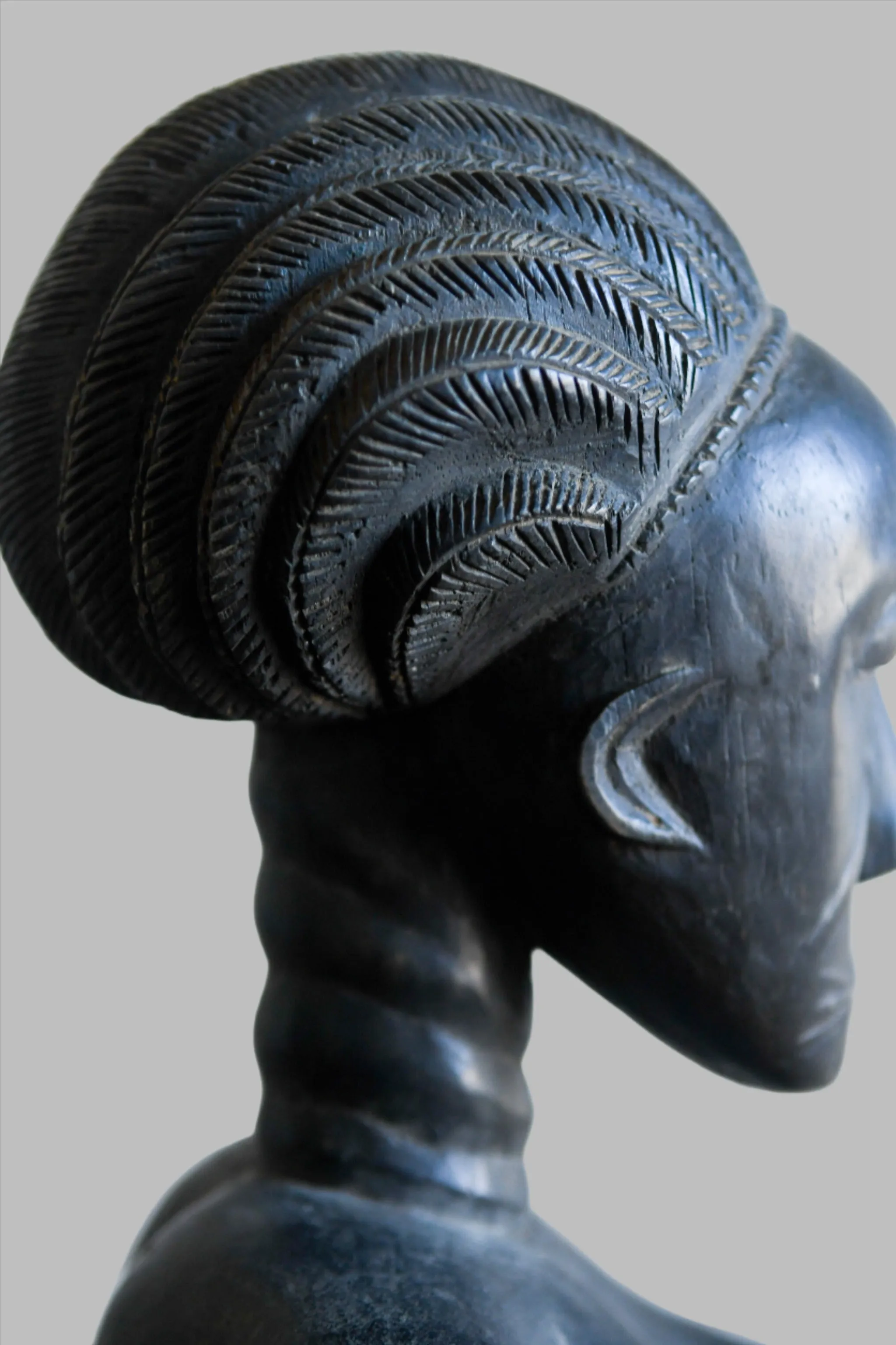 Ashanti Seated Maternity Figure, Carved Wood, African Sculpture