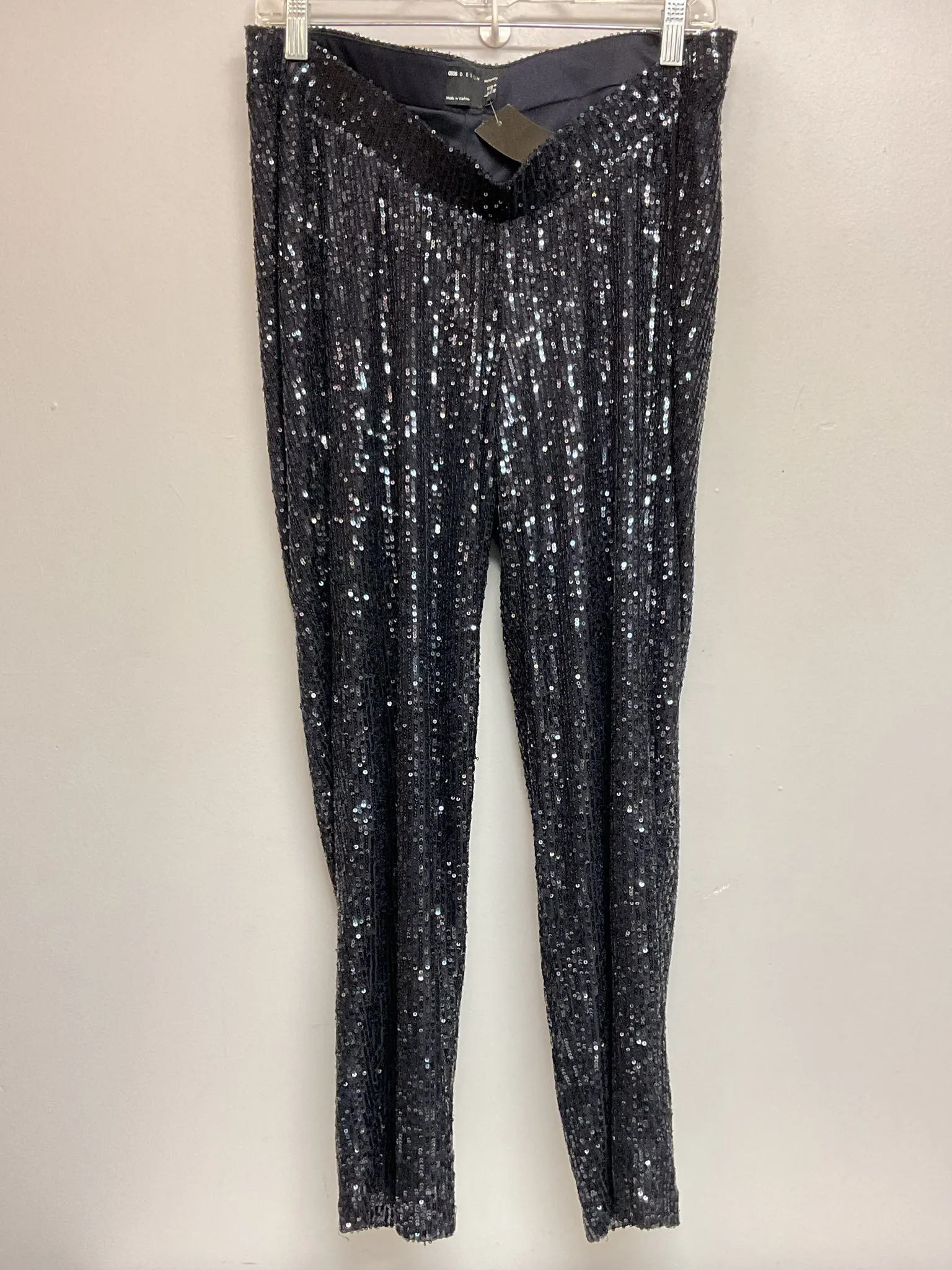asos Maternity Size Medium Navy Sequined Maternity Pant