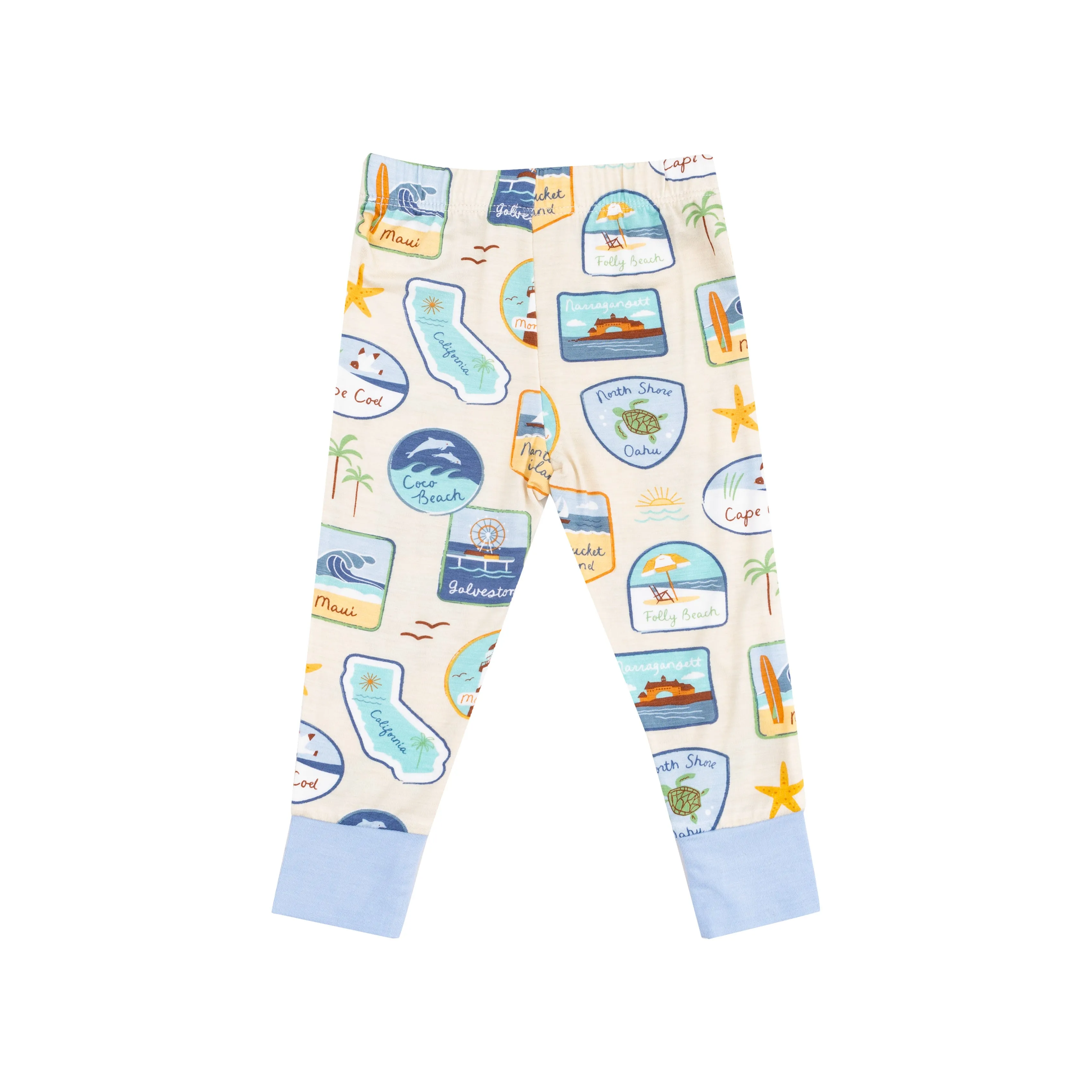 Beach Patches Shortsleeve Loungewear Set
