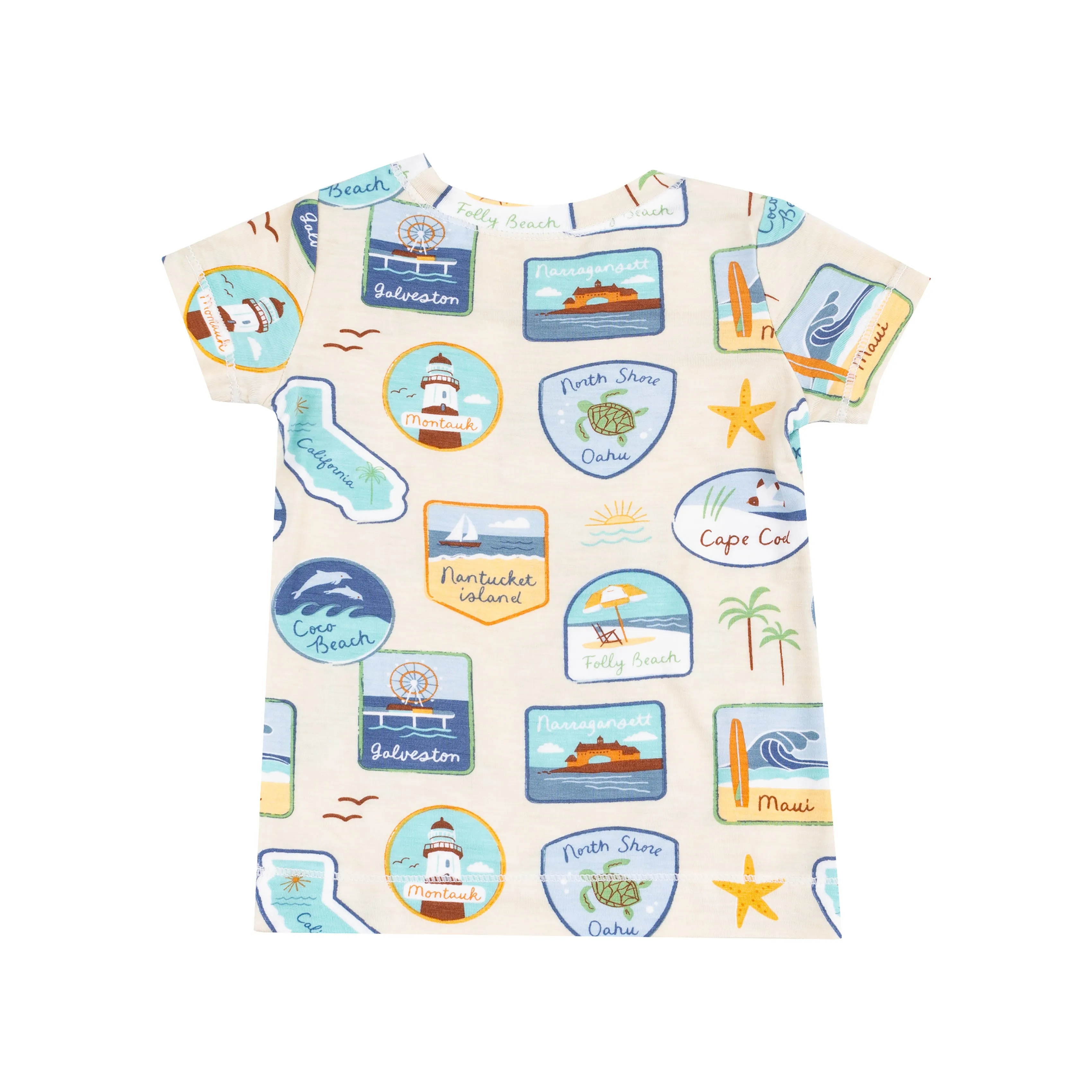 Beach Patches Shortsleeve Loungewear Set