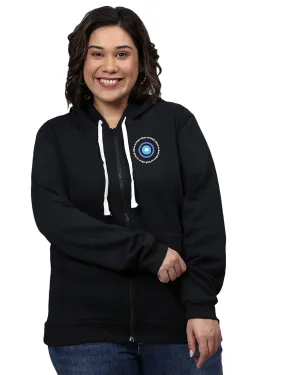 Black "no bad vibes" Printed Hooded Sweatshirt | Black