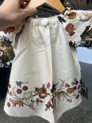 Bosa TAS design Tan Peasant Dress