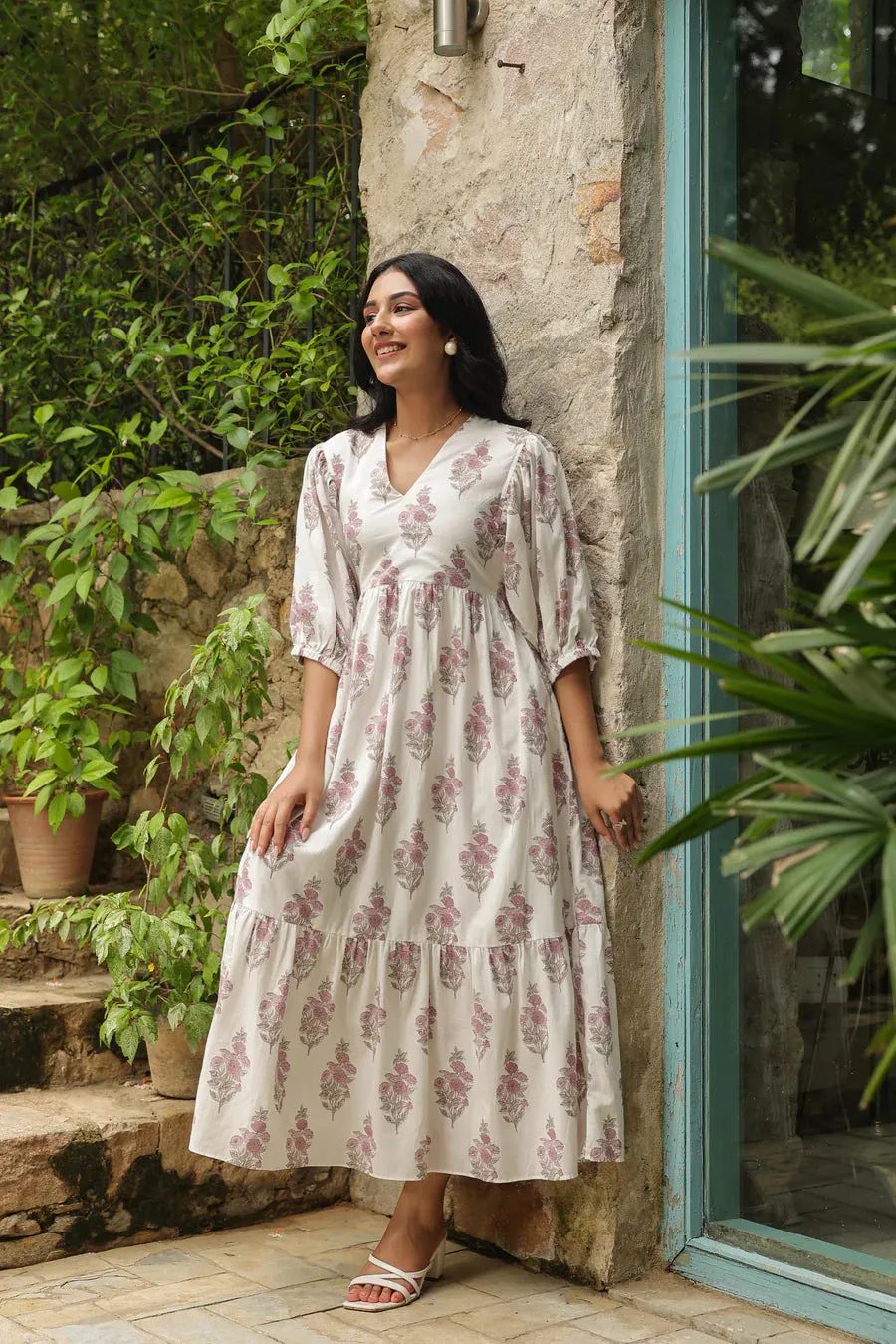 Chandini Dress | Pink Mughal