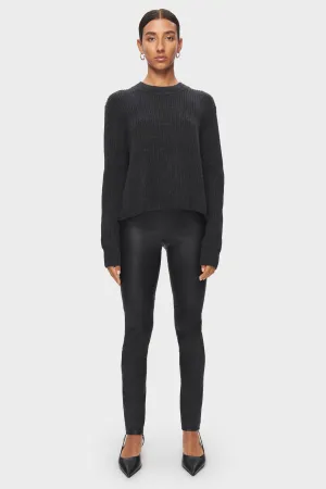 DSTLD Women's Leather Leggings in Black