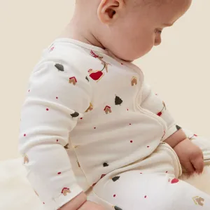 Festive Print Clever Zip Baby Pajamas