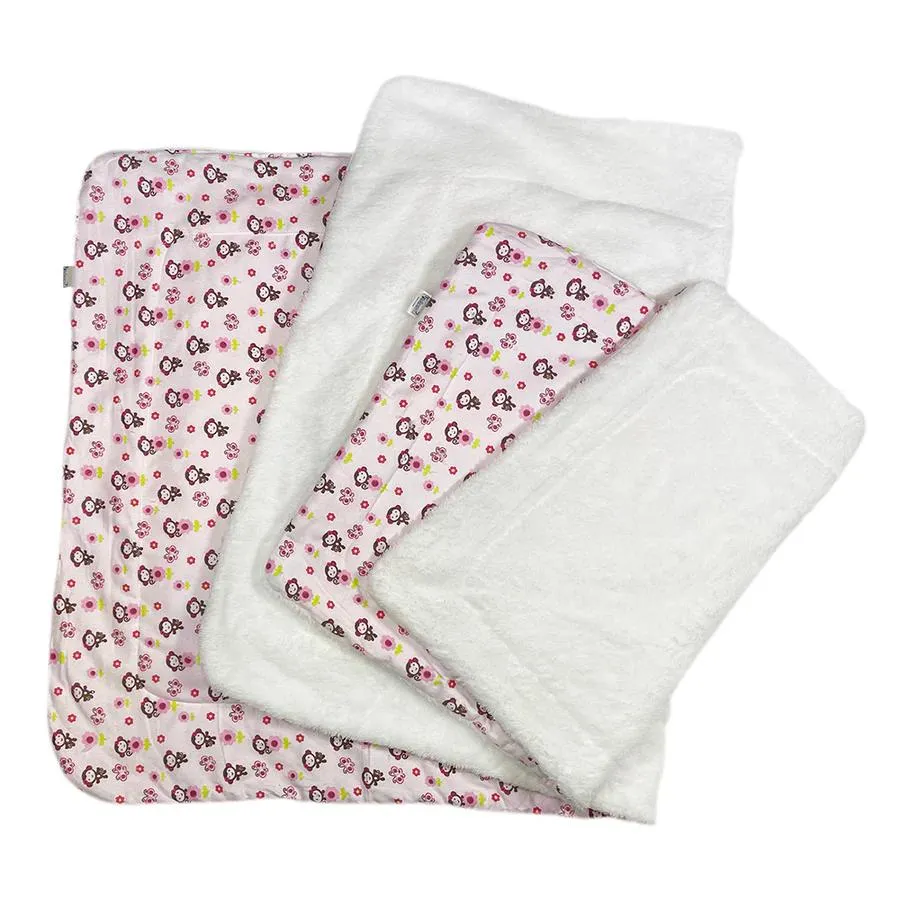 Girly Monkey Flannel Dog Blanket