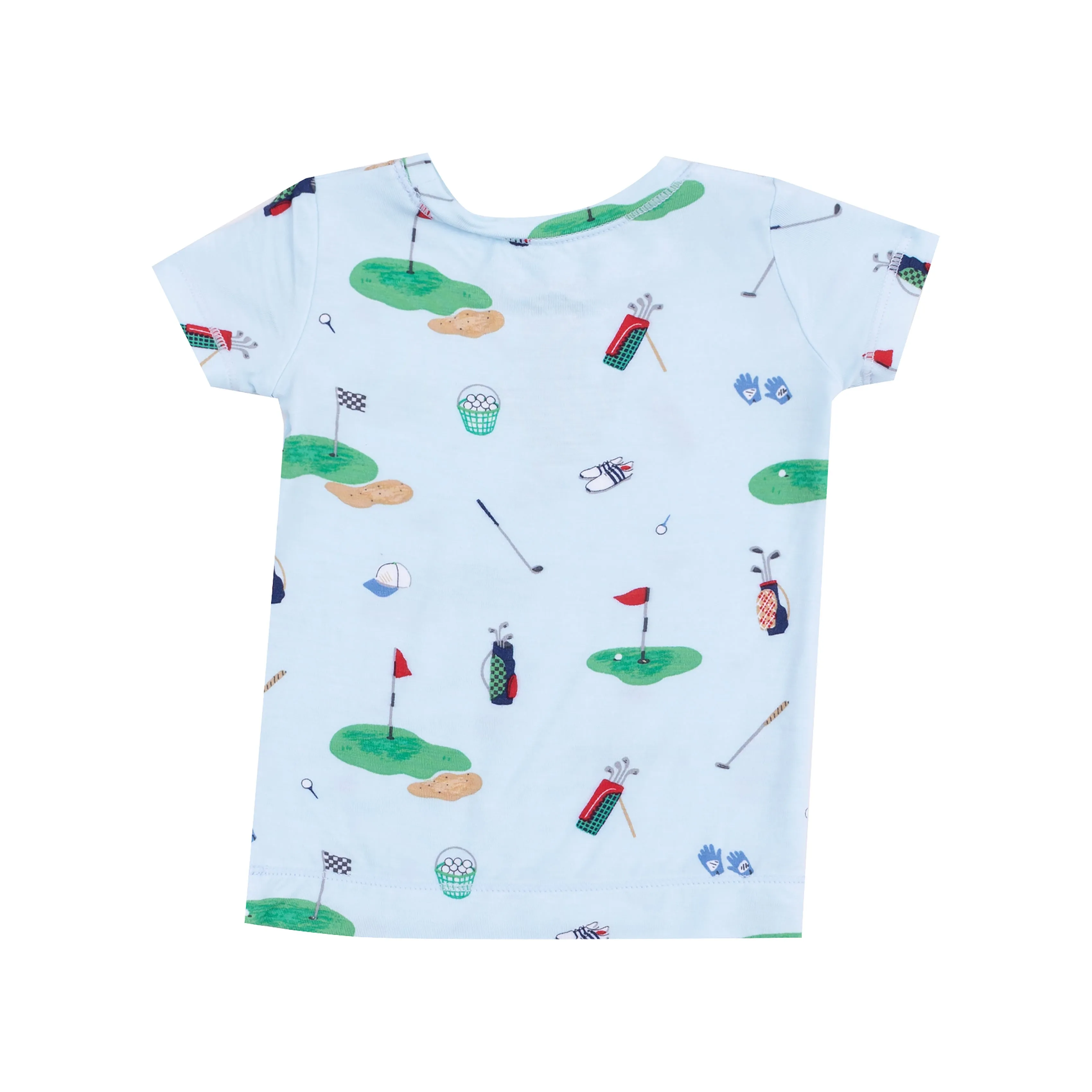 Golf Things Shortsleeve Loungewear Set - Blue