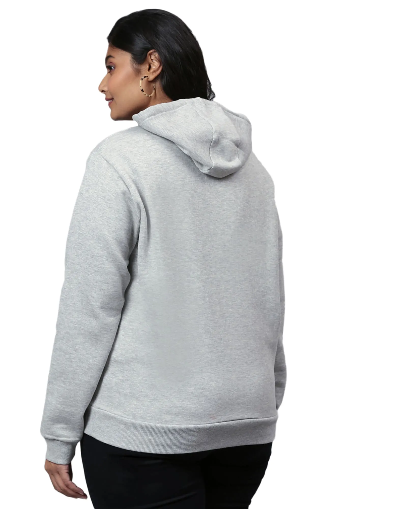 Grey "Boss Babe" Text Printed Sweatshirt | Light Grey