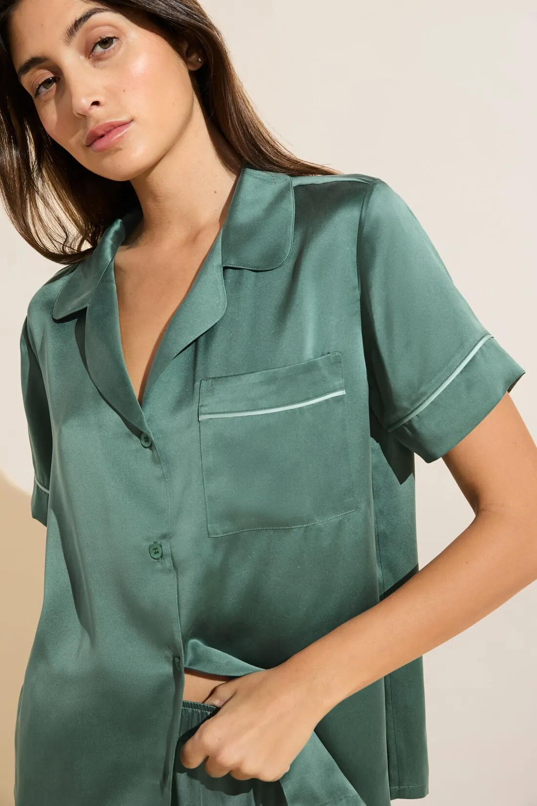 Inez Washable Silk Short PJ Set
