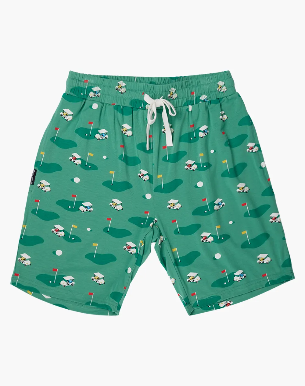 MENS GOLF GREEN BAMBOO JERSEY SLEEP SHORT