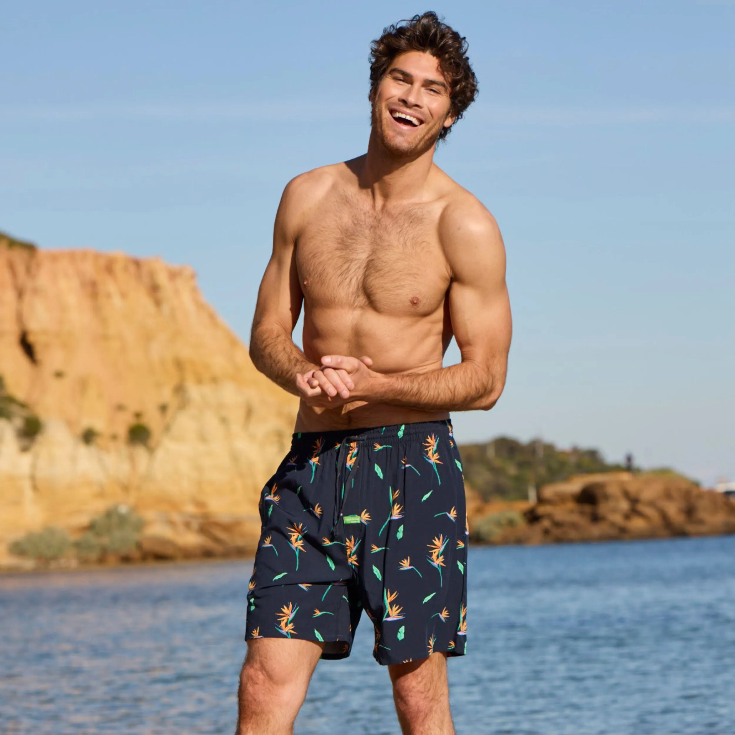 Men's Paradise City Bamboo Sleep Short - Navy