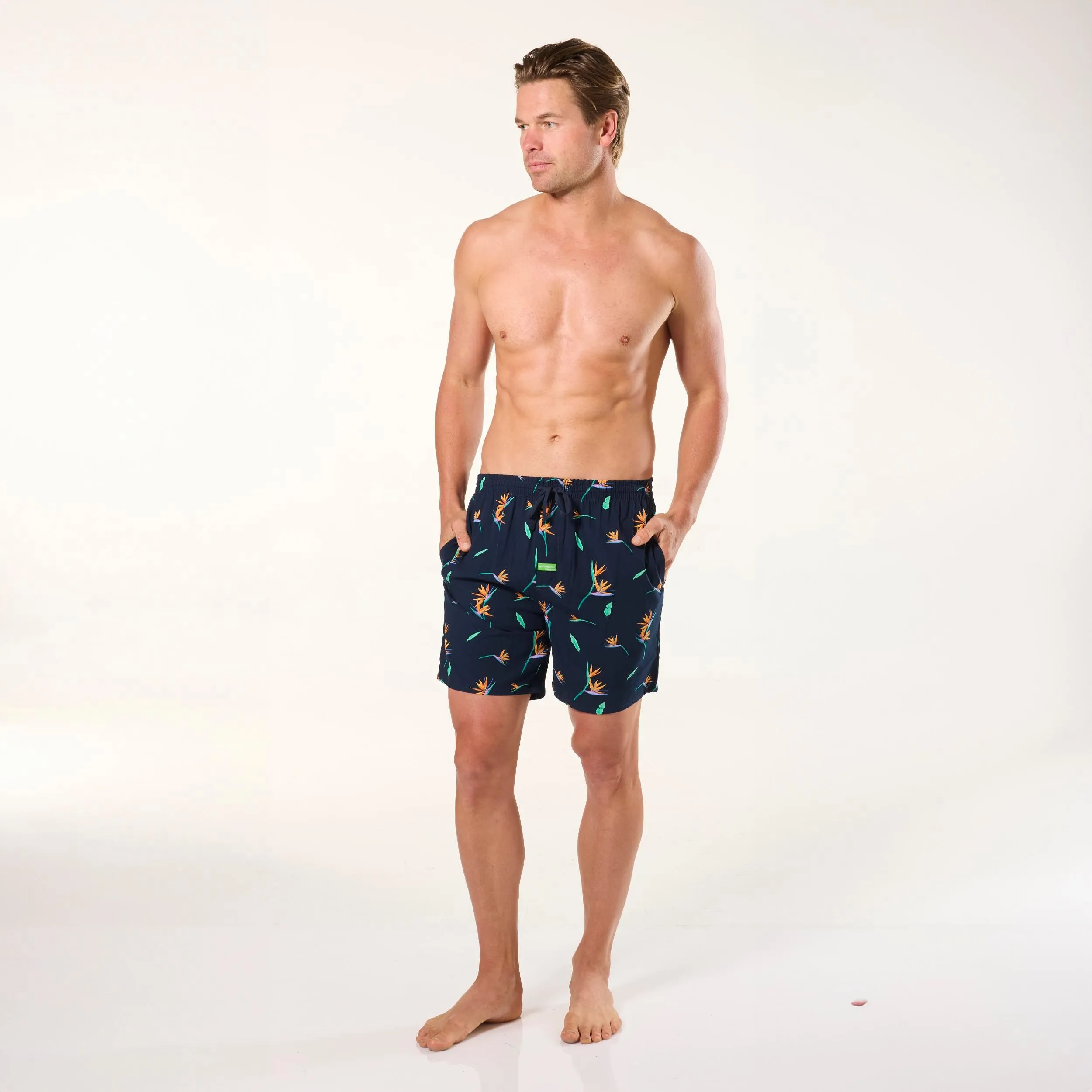 Men's Paradise City Bamboo Sleep Short - Navy