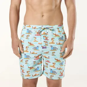 Men's Sea Dogs Cotton Sleep Shorts - Blue