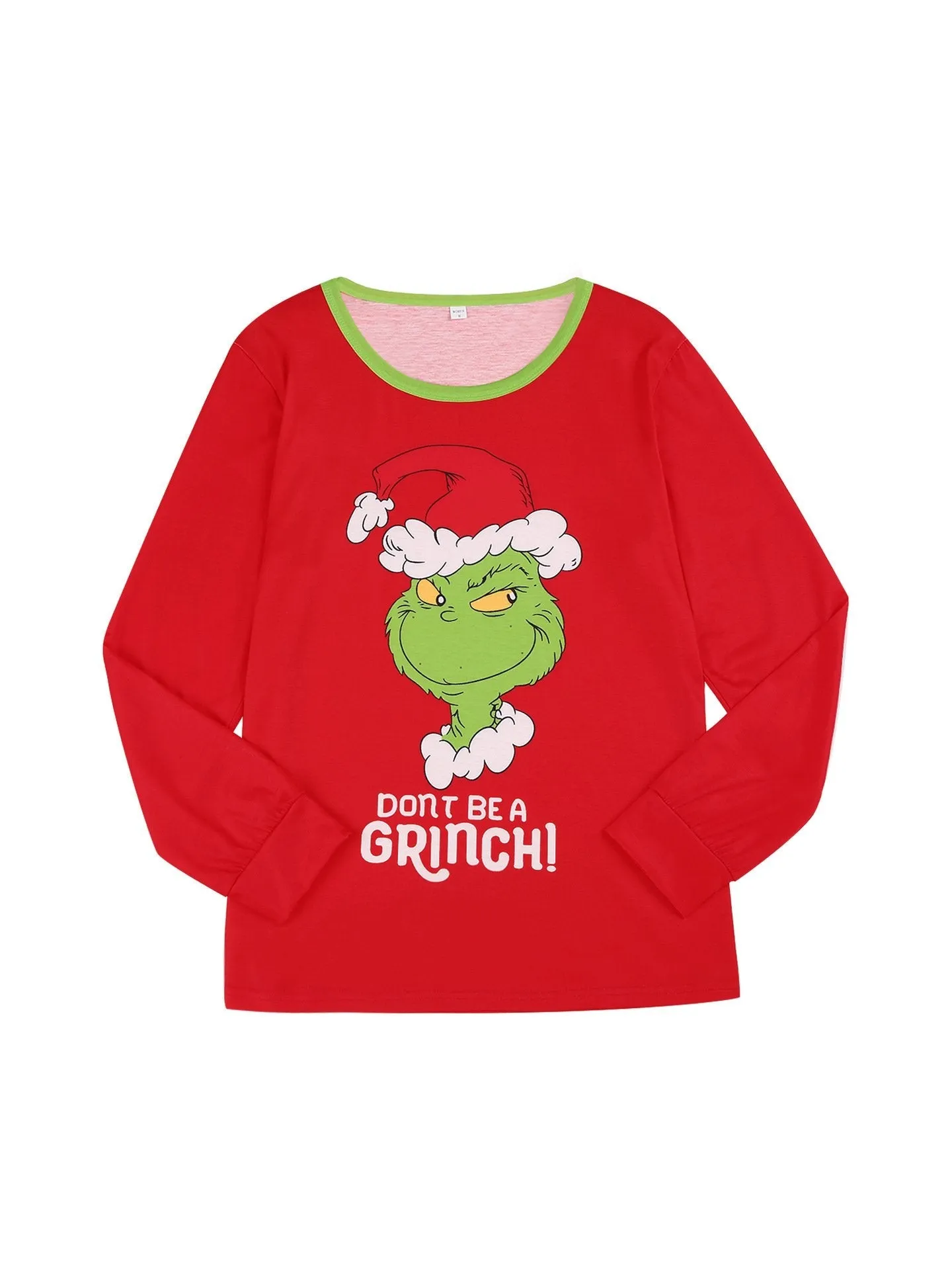 Merry Christmas family cotton pajama set with cute cartoon print