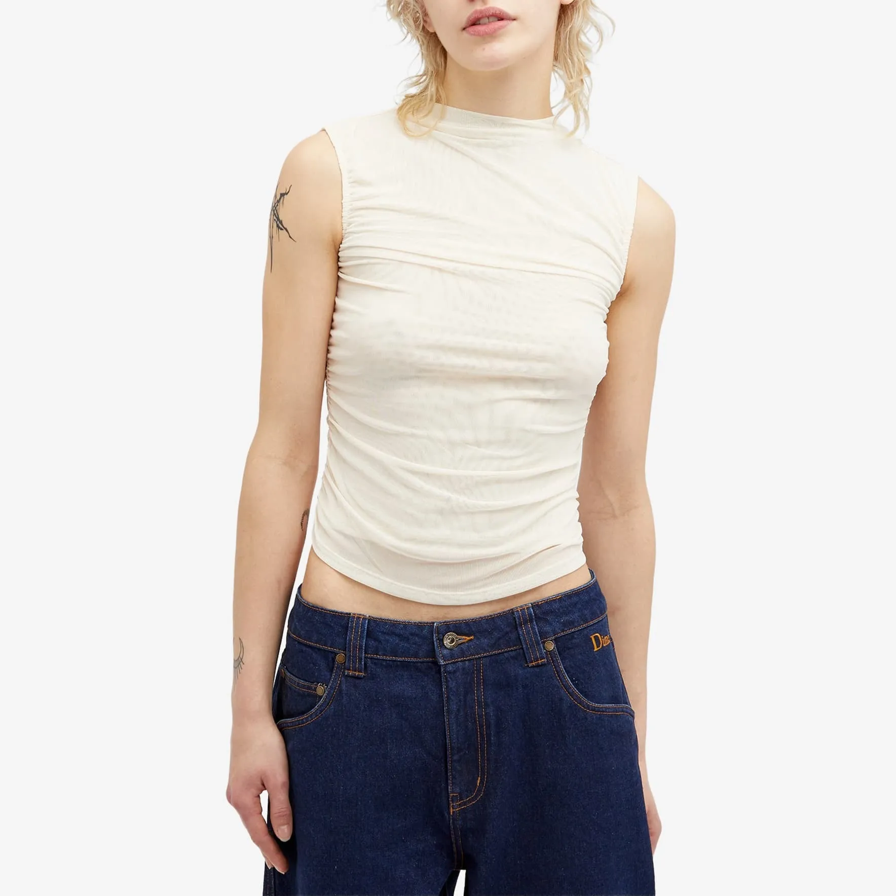 Miaou Cam Mesh top, cream