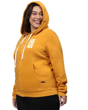 Mustard Front Zipper Sweatshirt | Mustard