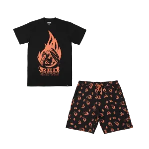 Red Dragon Black & Red Lounge Set