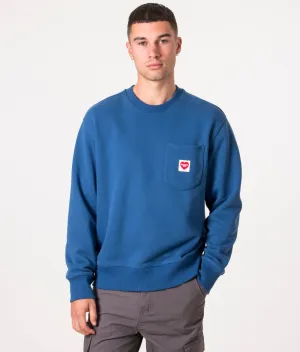 Relaxed Fit Heart Pocket Sweatshirt