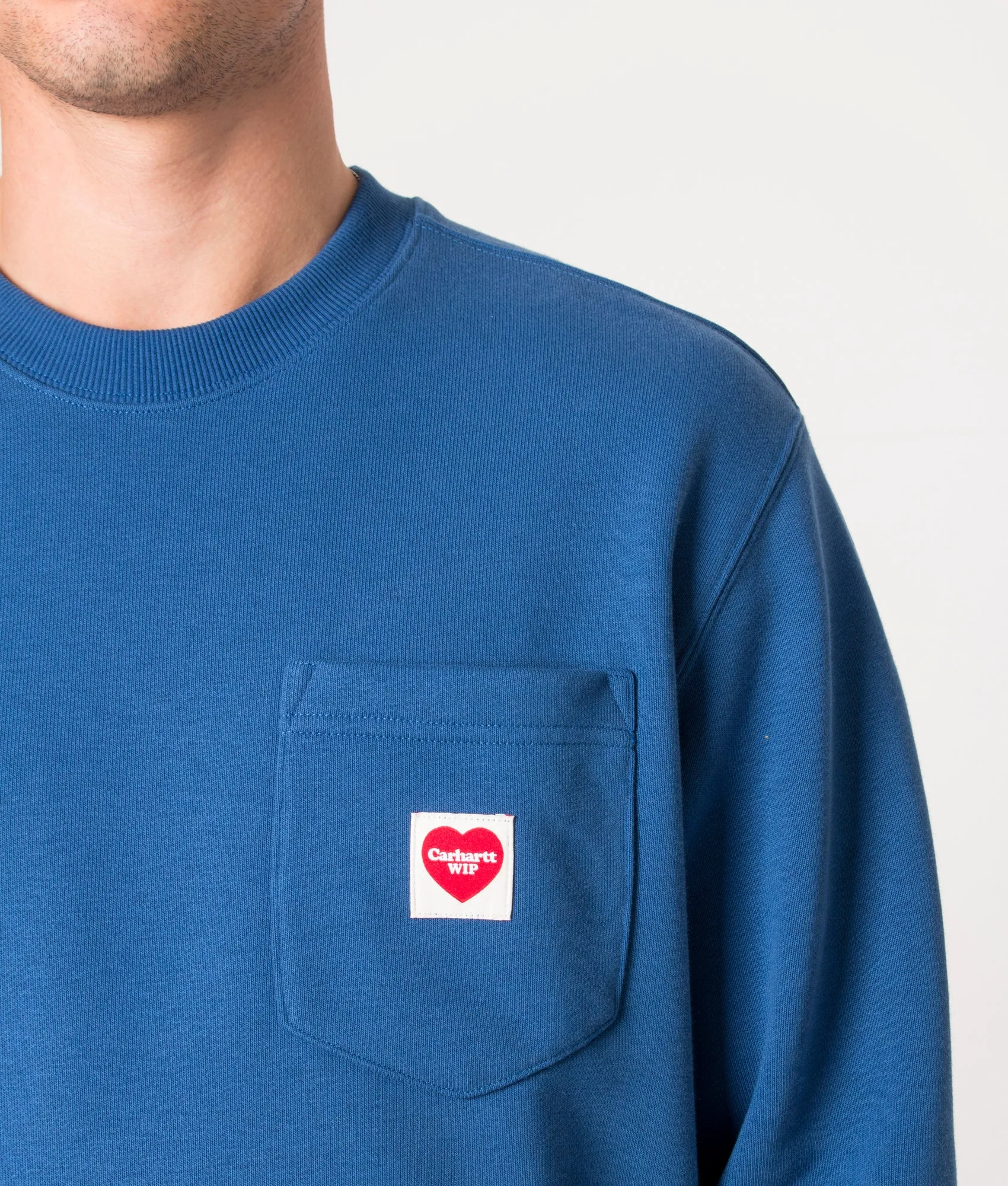 Relaxed Fit Heart Pocket Sweatshirt