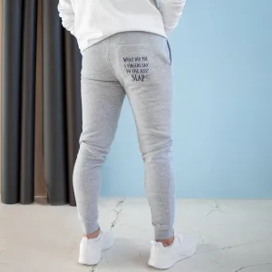 SCBC Unisex "Slap It" Fleece Joggers. Joggers, Grey Sweatpants, Casual Wear, Streetwear, Sports Wear. Unisex, Sweatpants, Brand Name.
