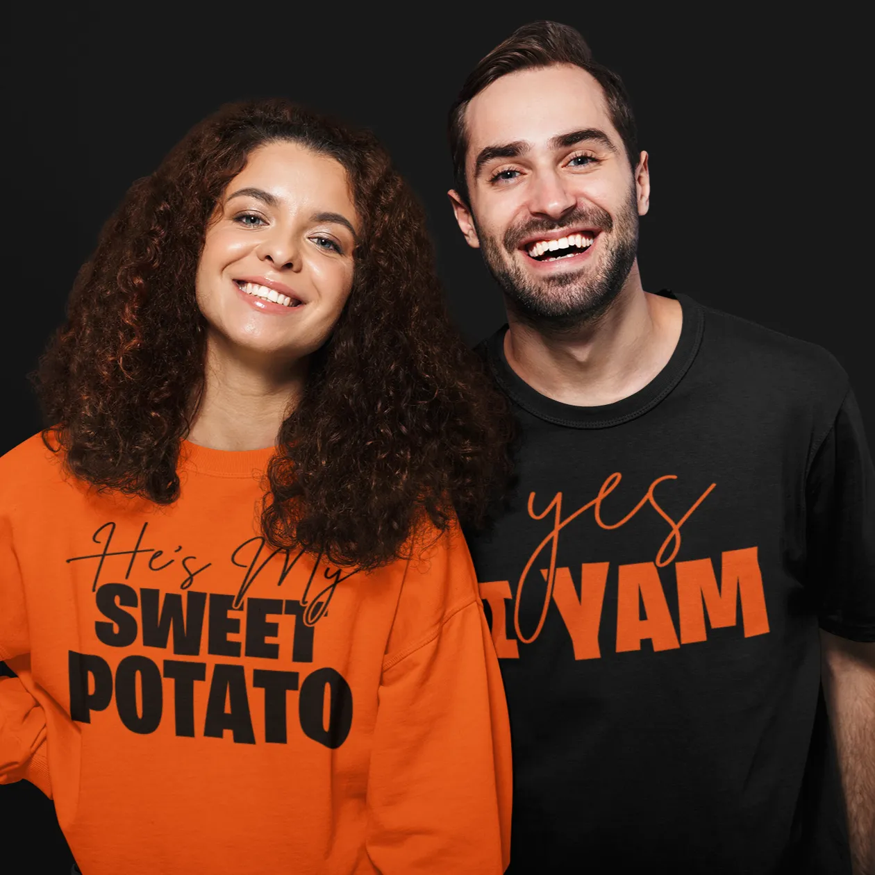 She's My Sweet Potato, Yes I Am thanksgiving sweatshirts for couples, couple thanksgiving shirt, thanksgiving couple shirts