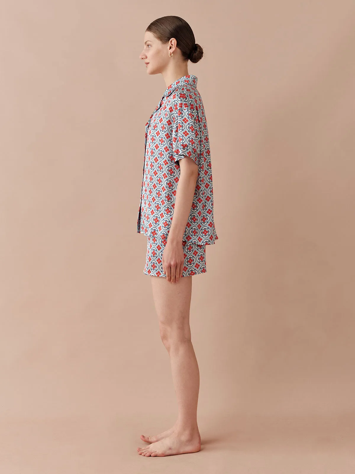 SILKINC Dome Pattern Short Pajama Set
