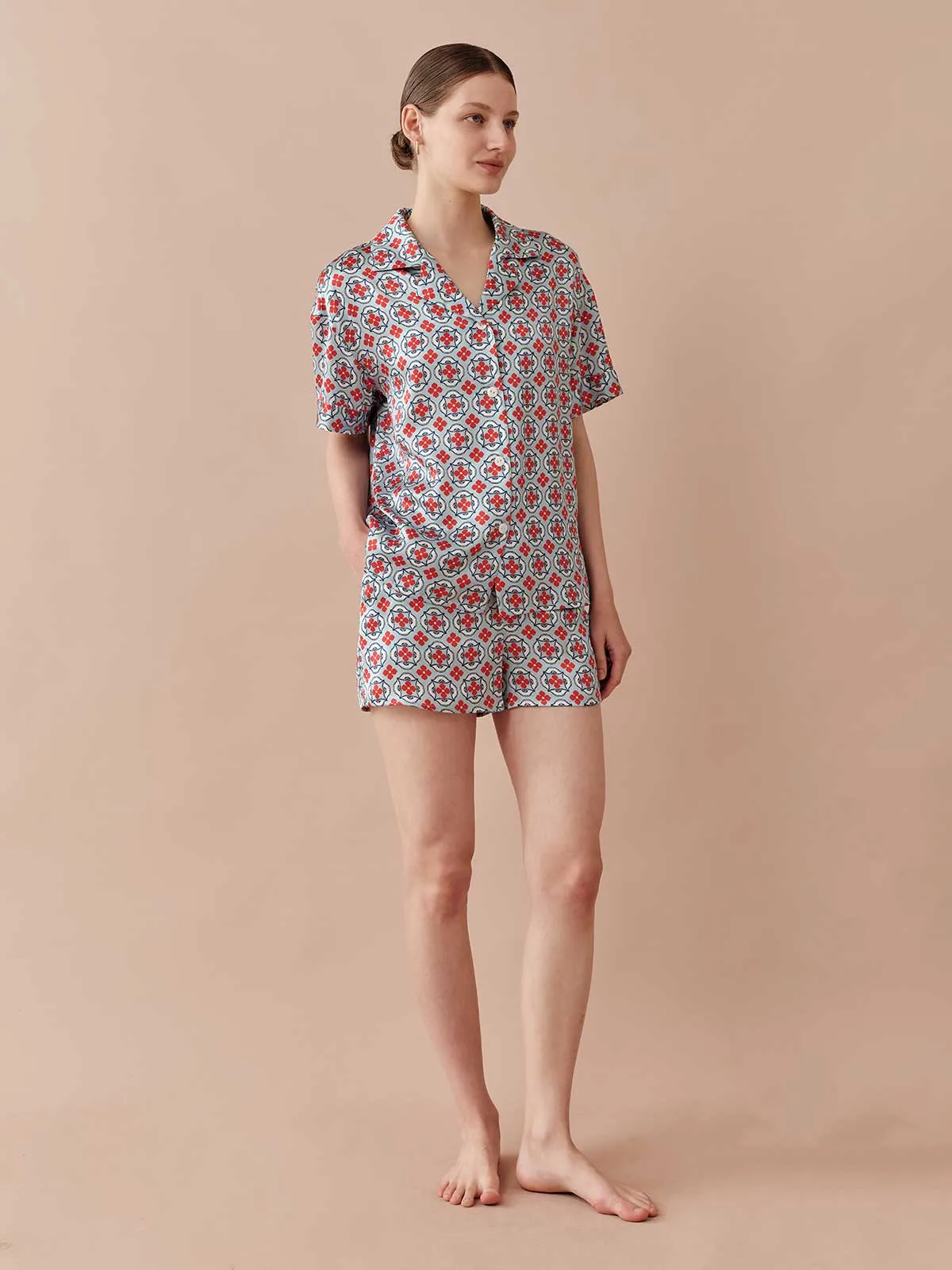 SILKINC Dome Pattern Short Pajama Set