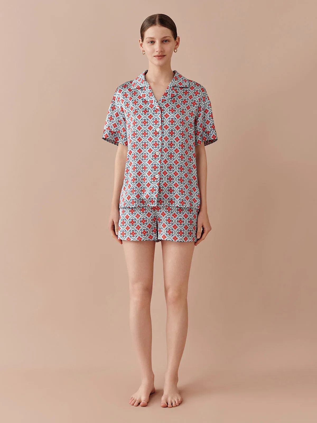 SILKINC Dome Pattern Short Pajama Set