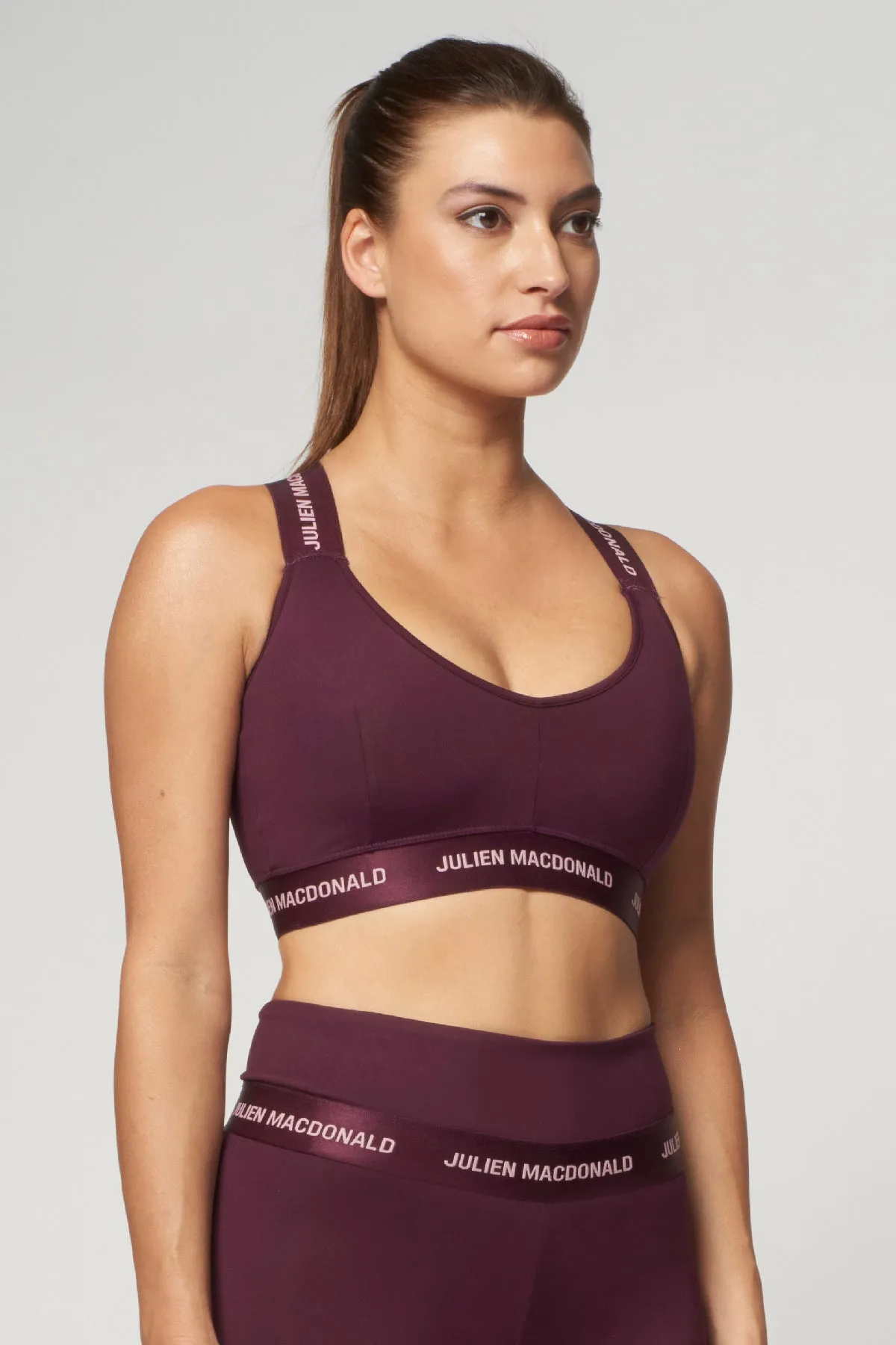 St Tropez Cross Back Bra Burgundy