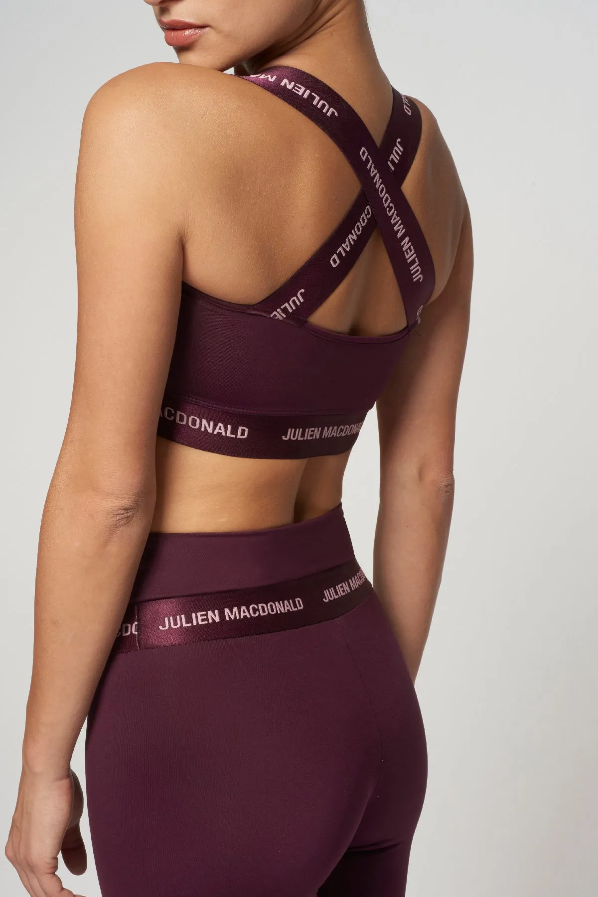 St Tropez Cross Back Bra Burgundy