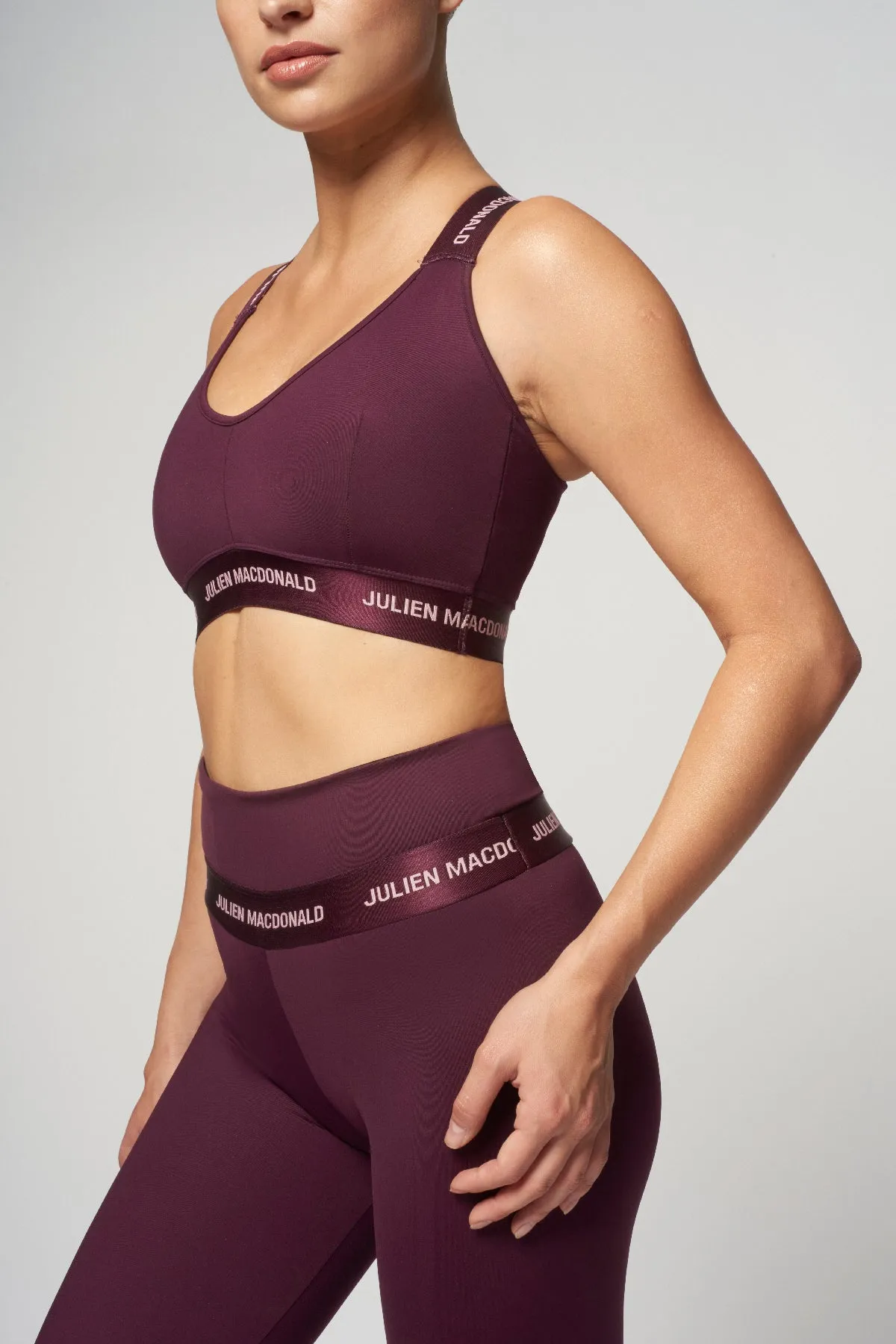St Tropez Cross Back Bra Burgundy