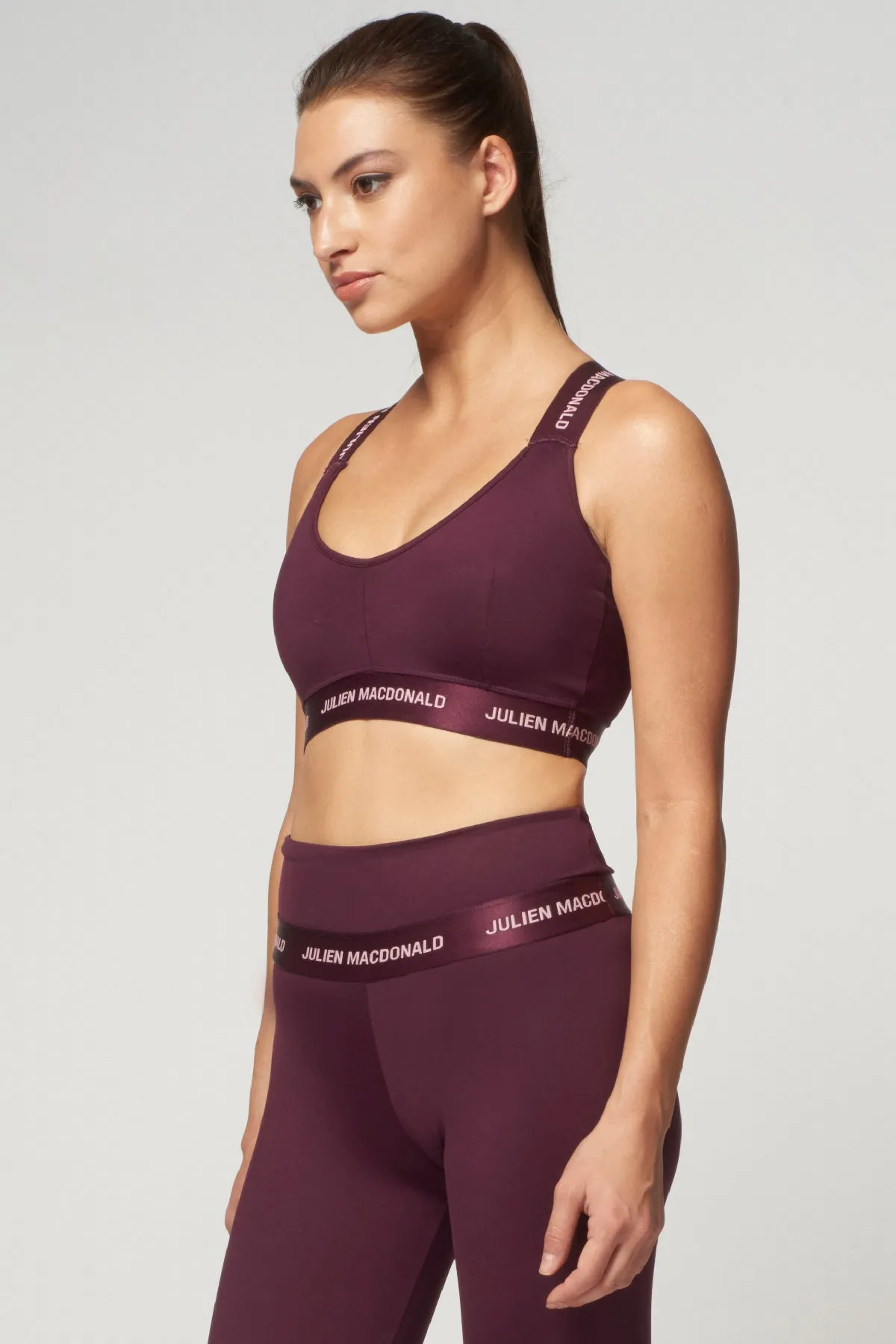 St Tropez Cross Back Bra Burgundy