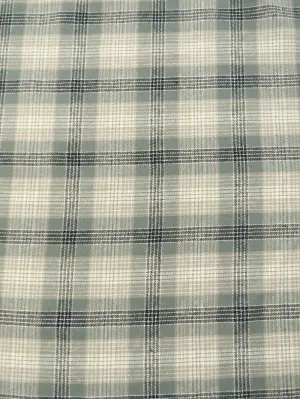 Tartan Plaid Uniform Apparel Flannel Fabric / Olive/Khaki