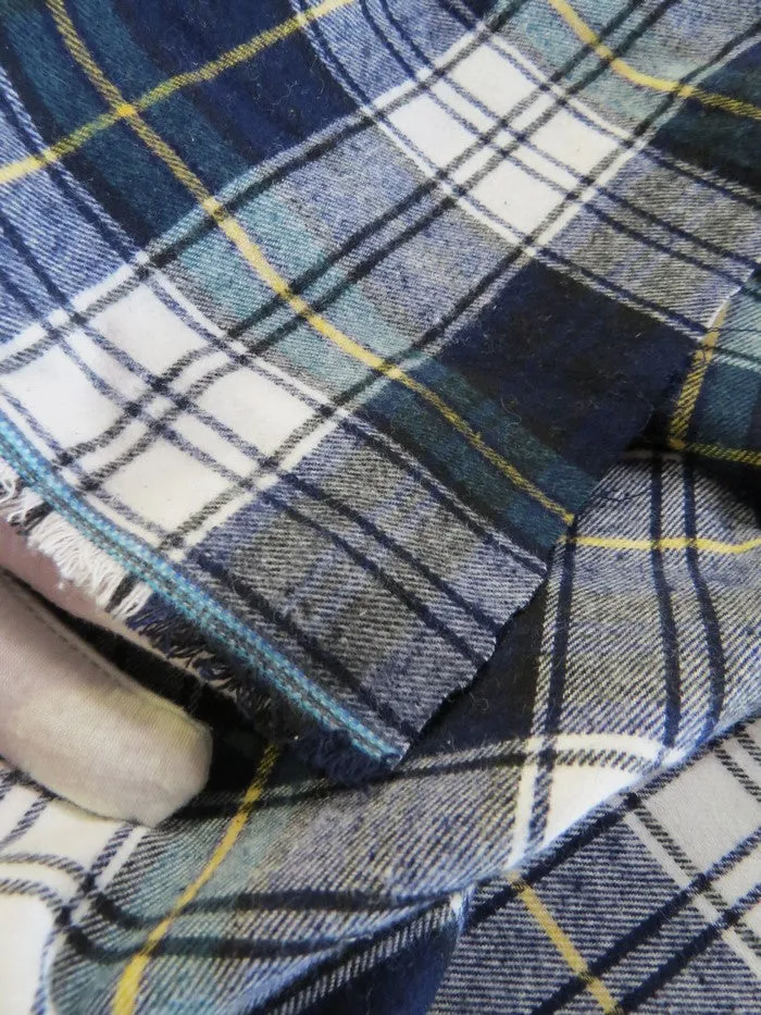 Tartan Plaid Uniform Apparel Flannel Fabric / Red/Black / 30 Yard Roll
