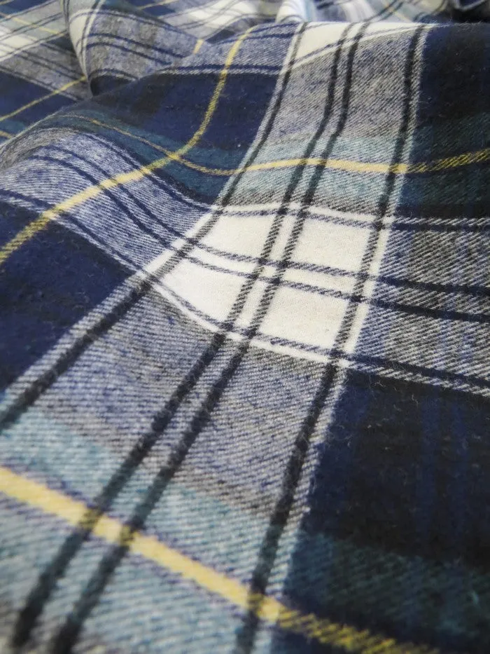 Tartan Plaid Uniform Apparel Flannel Fabric / Red/Black / 30 Yard Roll