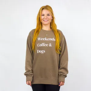 Weekends, Coffee, & Dogs Crewneck