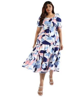 Women Graphic Design Casual Dresses | White