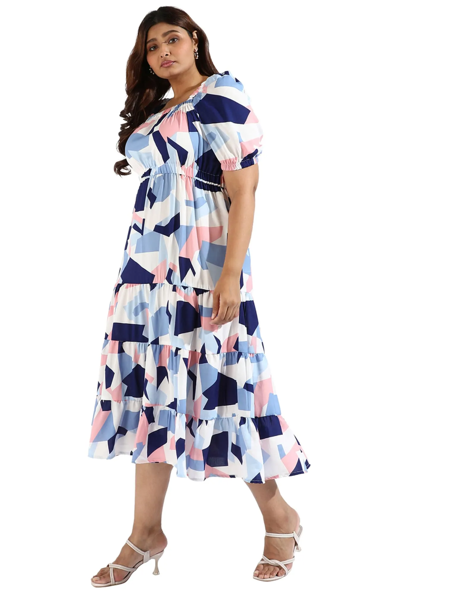 Women Graphic Design Casual Dresses | White