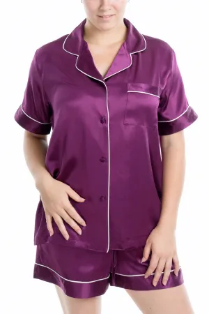 Women's 100% Silk Short Pajamas Set